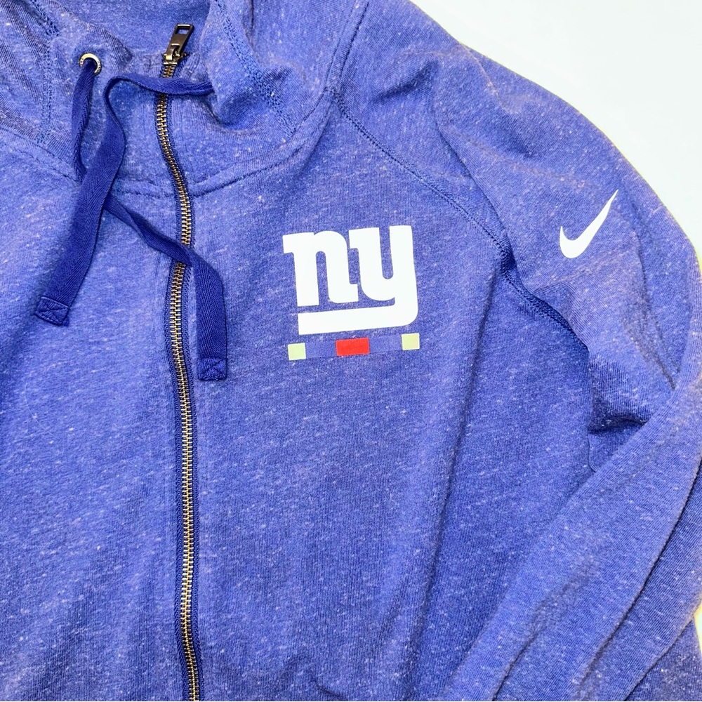 Nike NY Giants Zip Up Lightweight Hoodie Long Sleeve Heather Blue Women’s XXL - Picture 8 of 8
